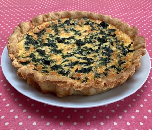 Ham and kale quiche
