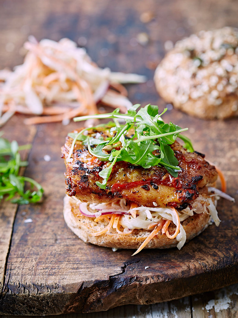 Spicy Chicken with Mooli Slaw