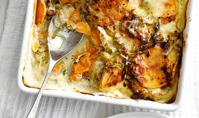 Sweet potato and tuna bake